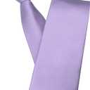 JEMYGINS 3.15Solid Color Pre-tied Adjustable Necktie for Business and Wedding (Purple)