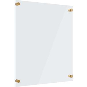 MaxGear Acrylic Dry Erase Board, 18''x24'' Clear White Board for Wall, Non Magnetic Floating White Board for Wall with Marker Holder, Markers and Eraser, for Office, School, Restuarant
