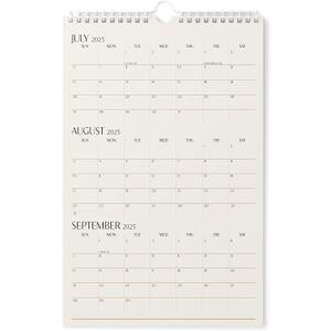 Karto 3 Month Wall Calendar 2025-2026 - Vertical 11x17 inch July 2025 to December 2026 - Boost Your Productivity and Easy Planning with the Aesthetic Monthly Calendar - Beige (Large)