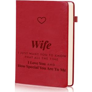 2 x Wife Gift from Husband,Anniversary Wedding Gifts,Wife Leather Journal