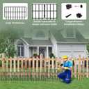 10 Panels Garden Animal Barrier Fence, 10.8ft(L) x 12in(H) No Dig Decorative Fence, 1.2in Spike Spacing Rustproof Metal Garden Fence Border for Dogs Rabbits, Bottom Blocker for Outdoor Yard Patio