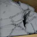 Bedsure Full Comforter Set - Grey Comforter, Boho Tufted Distressed Vintage Bedding for Kids, 3 Pieces Farmhouse-Style Bed Set for All Seasons, Fluffy Soft Bedding with 2 Pillow Shams