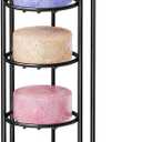 SpaceAid 5 Tier Shampoo Bar Holder for Shower, Self Draining Soap Bar Holders Caddy for Bathroom Wall and Kitchen Sink, Shampoo Bar Dish Rack, Stainless Steel Bar Soap Holder (Black)