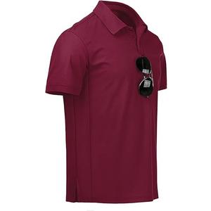 NIASHOT Mens Polo Shirt Short Sleeve Golf Sports Casual Tee (Large, 1-Red)