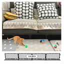 Hiflora 18 Pack Under Bed Blockers for Pets – Easy to Install Black Plastic Under Couch Blocker (6.5" H x 14.5" L) – Prevents Dogs, Cats, Toys from Getting Under Sofa or Furniture