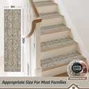 BEQHAUSE Stair Treads for Wooden Steps Non-Slip Machine Washable Carpet Stair Treads 8"X30" Soft Indoor Stair Runner for Kids Elders and Pets, 100% Polyester, TPE Backing, 15pcs, Beige 