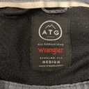 ATG by Wrangler Men's Long Sleeve Mixed Material Shirt, turbulence, Large 