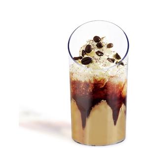 50Pcs Mini Dessert Cups,2.5Oz Clear Plastic Parfait Appetizer Cup,Slanted Round Cup For Desserts,Appetizers,Ice Cream