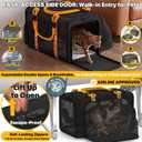PAWZIDEA Expandable Pet Carrier Airline Approved, 18"11"11" Small Dog Carriers, Collapsible Top-Load Cat Carrier for 2 Cats Under Seat, Soft-Sided Puppy & Animal Travel Bag, ID Card, Up to 15lbs