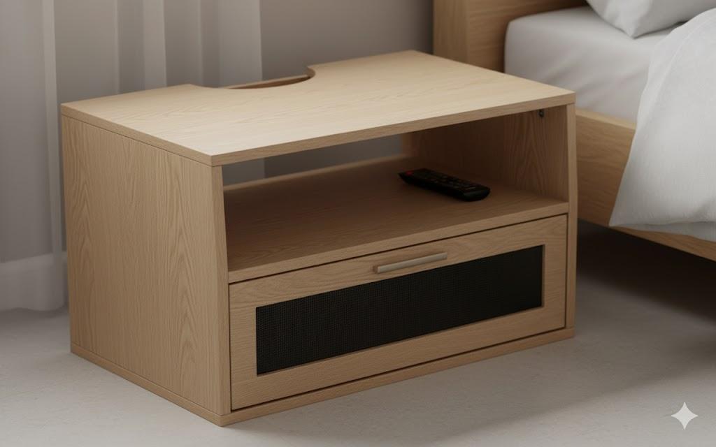 Solid Wood Small Bedside Table with Drawer,Modern Bedside Table,Slim nightstand for Kids Skinny Nightstand Narrow,Bedroom,Study,Toilet(Natural)