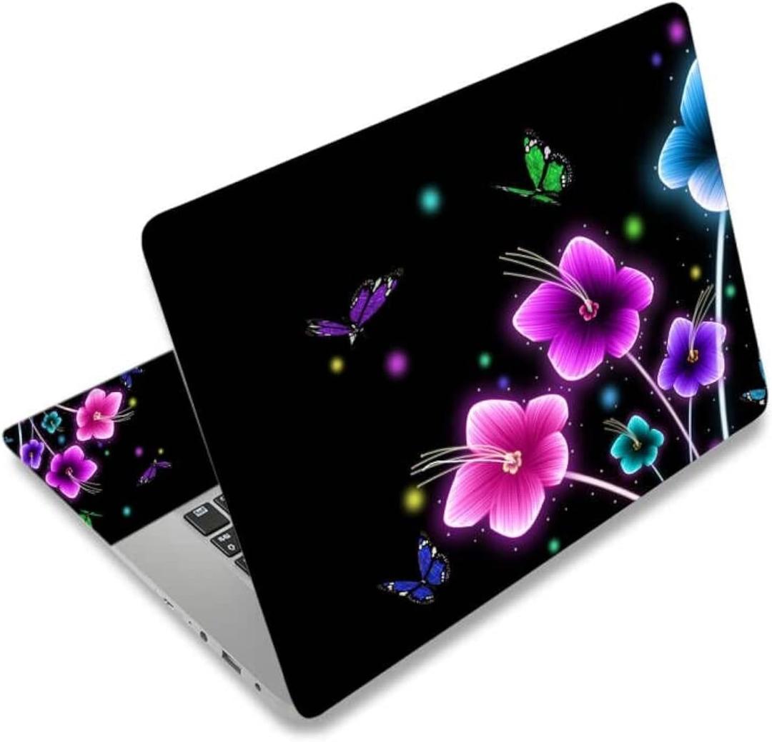 Laptop Notebook Skin Sticker Cover Decal Fits 12 13 13.3 14 15 15.4 15.6 inch Laptop Protector Notebook PC | Easy to Apply, Remove and Change Styles (Colorful Flowers)