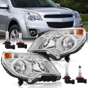 TODO Headlight Compatible with Equinox Headlamp 2010-2015 Left Driver+Right Passenger
