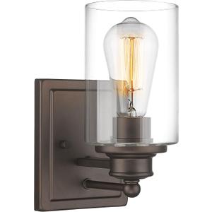 Bathroom Vanity Light, HWH 1 Light Wall Sconce Lamp Over Mirror, Farmhouse Wall Vanity Lighting in Oil-Rubbed Bronze Finish, 5HLT63B ORB