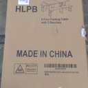 HLPB Folding Table Picnic Table Set, 6 ft Camping Table with 2 Benches, Outdoor Indoor Portable Folding Furniture for Working Meeting Party, Camping, Picnic, Weddings w/Handle and Safety Locks, White