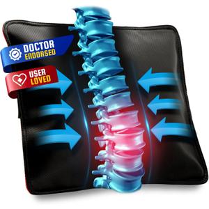 AJUVIA Back Vitalizer Lumbar Support Pillow | 4000+ Doctor Trusted Ergonomic Pillow Support for Office Chair, Home & Car | 3 Second Pain Relief, Better Posture, Sciatica & Lower Back Relief