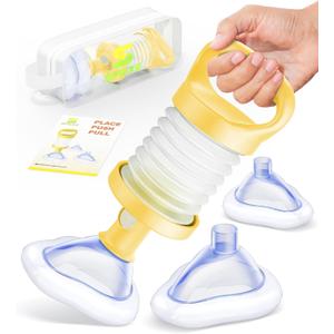 Life-Saving Choking Rescue Device,FSA Eligible Anti Choking Device, Portable Airway Suction for Adults, Kids, Seniors, Infants, Home Car Travel Emergency (5 Piece Set, Yellow)