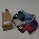 Anlisim Merino Wool Hiking Socks for Women Thermal Winter Warm Boot Work Cushion Socks 5 Pairs (Large, Tie-dye)