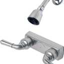 Laguna Brass 3330BN/4010BN Mobile Home Two Handle Non-Metallic 4" Shower Valve Brushed Nickel Finish with Shower Head