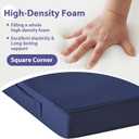 IPYNBAP Outdoor Chair Cushions Set of 4 -Waterproof Outdoor Seat Cushions for Patio Furniture, Patio Chair Cushion with Handle and Ties, Square Out Door Chair Pads,19" x 19" x 3", Navy Blue