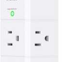 USB Outlet Extender Surge Protector - Mifaso Rotating Plug, 6 AC Multi Plug and 3 USB Ports, 1800 Joules, 3-Sided Swivel Power Strip Spaced Splitter for Home, Office, Travel (White)