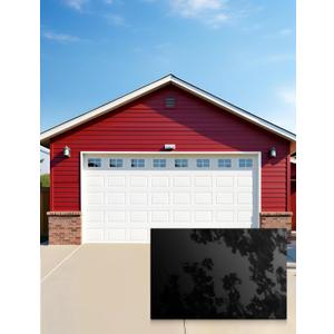 Magnetic Garage Door Windows, 32 PCS Glossy Faux Window Panels for Steel or Iron 2 Car Garage Doors, Decorative Alternative to Real Garage Windows, 6 x 4 in, Easy DIY Install, Black
