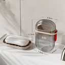 2 x Travel Soap Case,Portable Leakproof Bar Soap Holder Container Box Dish with Lid for Home Bathroom Gym Camping Vacation Travel Essentials,Travel Essentials (Transparency)