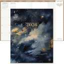 bloom daily planners 2026 Monthly Planner Calendar Book (January 2026 - December 2026) - Large 9 x 12 Floral Agenda Schedule Organizer - Midnight Sky (Navy Blue)