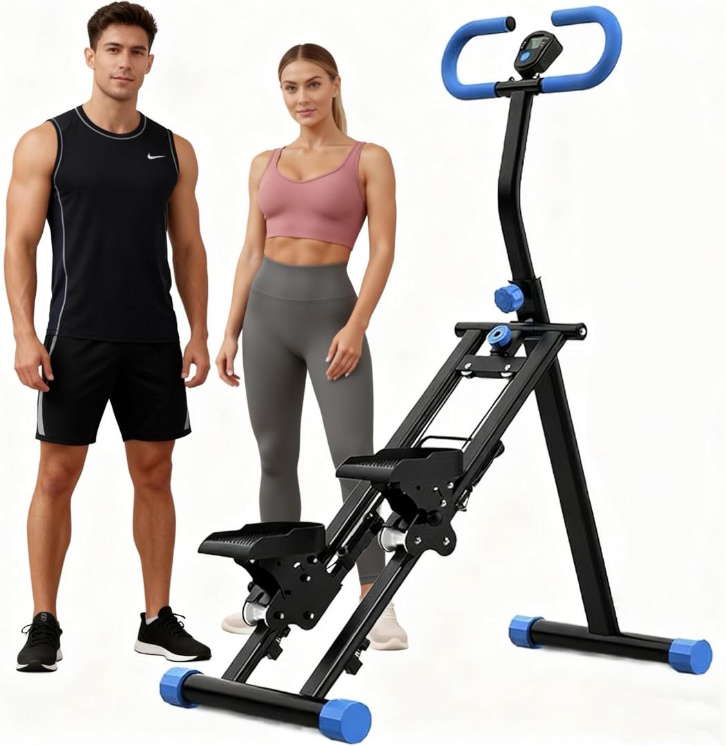 Steppers for Exercise at Home, Vertical Climber Workout Machine, Stair Climber for Full Body Workout with Adjustable Handlebar, Perfect for Women Men (Black)