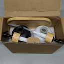 16Oz Black & White Glass Soap Dispenser with Bamboo Tray, Reusable for Hand and Dish Soap, Farmhouse Decor for Kitchen & Bathroom (2 Pack)