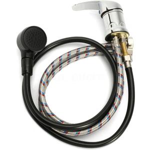 Water Faucet Set, Zinc Alloy Salon Shampoo Bowl Faucet and Sprayer Kit with Spray Hose, Home Durable Salon Spa Hot Cold Mixer Shower Shampoo Bowl Replacement Part Set