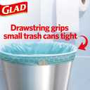 Glad Small Trash Bags 4 Gallon, Febreze Beachside Breeze Garbage Bags, Odor Resistant with Drawstring, 80 Count