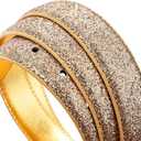 Fashion Sparkly PU Leather Waist Belts for Women Formal Dresses Jeans Small