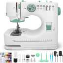 Sewing Machine for Beginners with 12 Built-in Stitches, 6 Included Feet, Portable Sewing Machine with Foot Pedal, High-Low Speeds