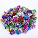 100Pcs Small Black Star Bows for Gift Wrapping and Presents,Multiple coClour Christmas Bows,for Parties, Birthdays, Weddings or Other Holidays.