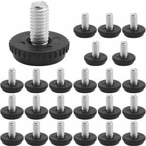 24 Pack 5/16-18 Adjustable Stainless Steel Feet Levelers Furniture Levelers with Threaded Inserts for Chairs Tables Cabinet Patio Furniture