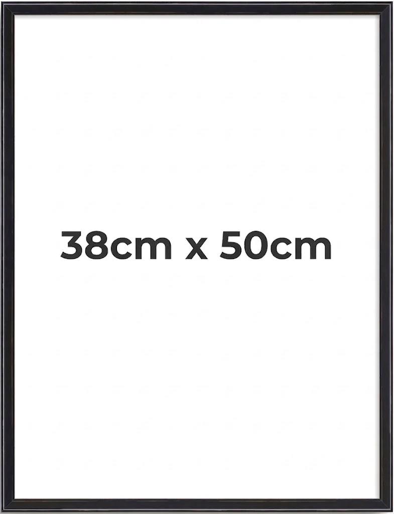 Black Picture Frame 38x50 cm Handmade Wooden Frame