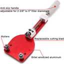 77750 Oil Filter Cutter Tool for Filter Cutting Range 2-3/8" - 5" Red
