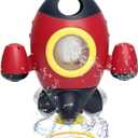 Baby Bath Toys, Space Rocket Shape Bathtub Toys for Toddlers, Spray Water Toys w/ Rotating Fountain, Bathroom Shower Toys for Infants Aged 18 Months 2 3 4 5 Years Old Kids Girls Boys