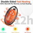 Hand Warmers Rechargeable - 2 in 1 Electric Hand Warmers 4000mAh, Light Sleek Stylish, UL Certified, 3 Heat Settings,12 Hours Heat,Winter Warm Gifts for Men/Women Camping Hunting Outdoor Sports (Silver)