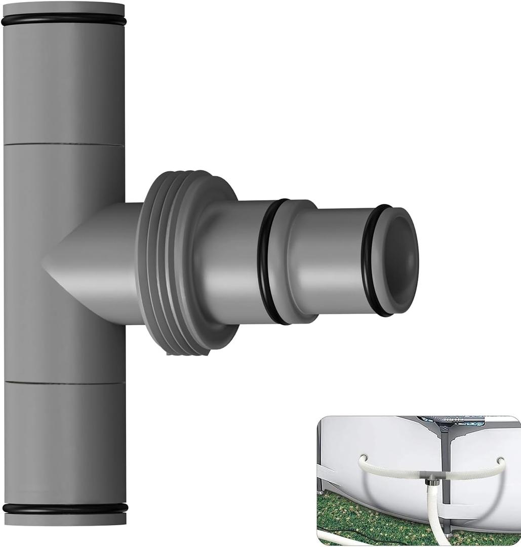 Pool Hose Adapter Connector, Kardeep 1-1/4" or 1-1/2" T Joint Pool Hose Connector Plastic Coupling for Swimming Vacuum Adapter, Cleaner, and Filter Pump Hoses (3 Way - 1.5-1.25+1.5)