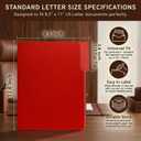 VZCPYTPM 100 Pack Red File Folder,1/3-Cut Tabs,Paper File Folders Letter Size,8.5x11 Manilla File Folders for Office Filing,School Projects and Home,Organizer Documents