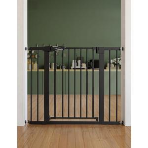 Babelio Baby Gate for Doorways and Stairs, 26-40" Auto Close Dog Gate, PressGuard C5, Easy-Install Pressure Mounted Satey Door, No Drilling Safety Gate for Child and Pets, Black