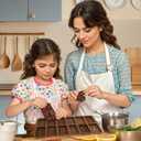 6 Pcs of Chocolate Molds, Dubai Chocolate Mold, with 2 Scrapers, Cold-Resistant and Heat-Resistant, Easy to Demold and Non-Stick, Suitable for Candy and Chocolate Making