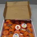 LANKER 24 Pack Orange Tea Lights Candles, Flickering Warm Yellow Flameless LED Tealights, Long Lasting Battery Operated Fake Candles, Decoration for Wedding, Halloween and Christmas (Orange)