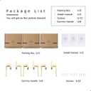 Linkaa Gold Door Lever Interior Dummy Lever Door Handle for Closet French DoorsNon-Turning Single Side Pull with Gold Finish,Square Door Pull(3 Pair(6 Handles),No Latch,Screws Includ