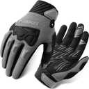 INBIKE Mountain Bike Gloves for Men Knuckle Guard Padded Men's Cycling Gloves Breathable for MTB Motocross Racing Dirtbike, Grey, Large