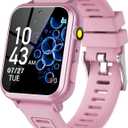 Wiszodet Smart Watch for Kids with 39 Games HD Touch Touchscreen Alarm Clock, Camera Music Player Pedometer Flashlight 12/24 hr Video & Audio Recording, Toys Gift for 3-12 Years Old Girls