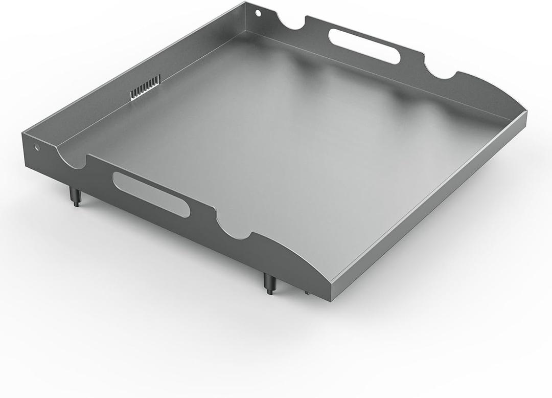 Flat Top Griddle for Blackstone 17 Inch Tabletop Griddle Heavy Duty Steel Grill Pan Replacement Top Part w/Rear Grease System for Blackstone 1819 1832 1814 1650 1945 Accessories