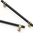 10 Pack 7.5 Inch(192mm) Matte Black and Gold Kitchen Cabinet Handles, Cabinet Pulls Kitchen Cabinet Hardware for Cupboard Drawer Pulls