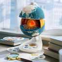 Science Can Openable Globe for Kids, 8 Inch Interactive World Globe, Talking Model with Knowledge & Quiz Mode, Bilingual STEM Toys for Ages 8-13, Educational Birthday Gifts for Boys & Girls Ages 6+